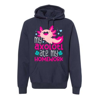 My Axolotl Ate My Homework | Gimmick | Kawaii | Axolotl Premium Hoodie