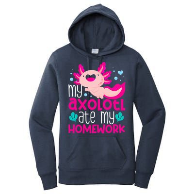My Axolotl Ate My Homework | Gimmick | Kawaii | Axolotl Women's Pullover Hoodie