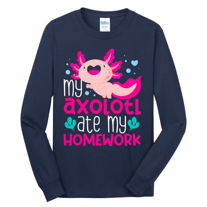 My Axolotl Ate My Homework | Gimmick | Kawaii | Axolotl Tall Long Sleeve T-Shirt