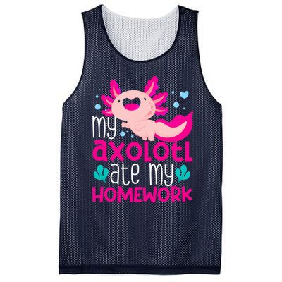 My Axolotl Ate My Homework | Gimmick | Kawaii | Axolotl Mesh Reversible Basketball Jersey Tank