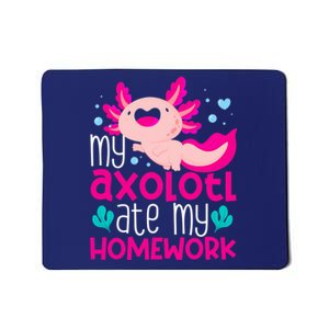 My Axolotl Ate My Homework | Gimmick | Kawaii | Axolotl Mousepad