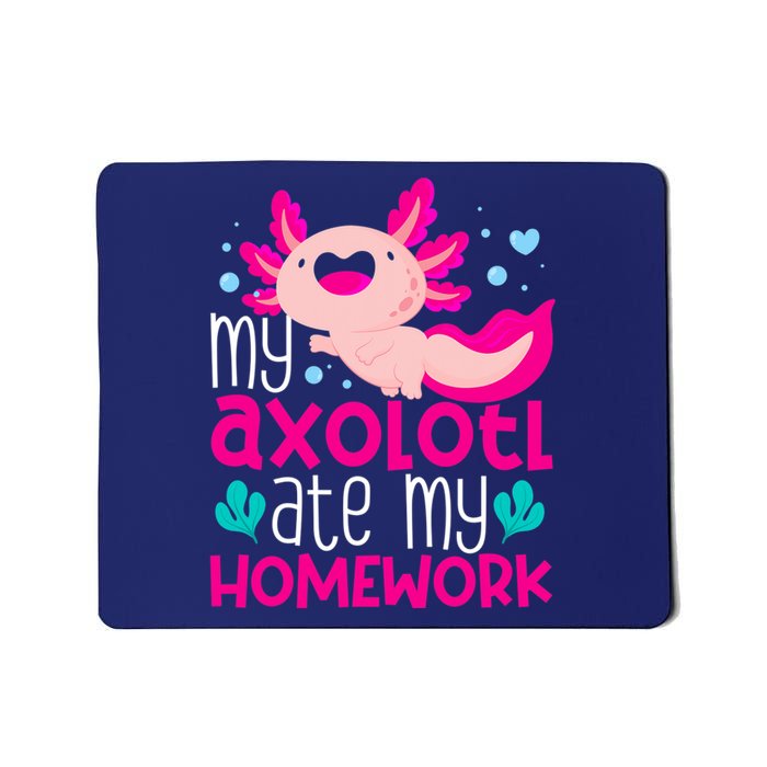 My Axolotl Ate My Homework | Gimmick | Kawaii | Axolotl Mousepad