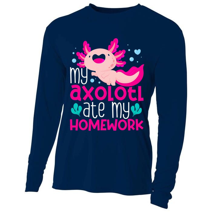 My Axolotl Ate My Homework | Gimmick | Kawaii | Axolotl Cooling Performance Long Sleeve Crew