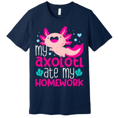 My Axolotl Ate My Homework | Gimmick | Kawaii | Axolotl Premium T-Shirt