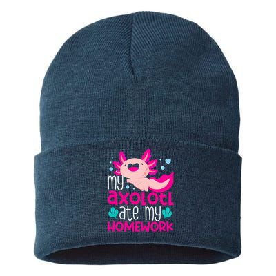 My Axolotl Ate My Homework | Gimmick | Kawaii | Axolotl Sustainable Knit Beanie