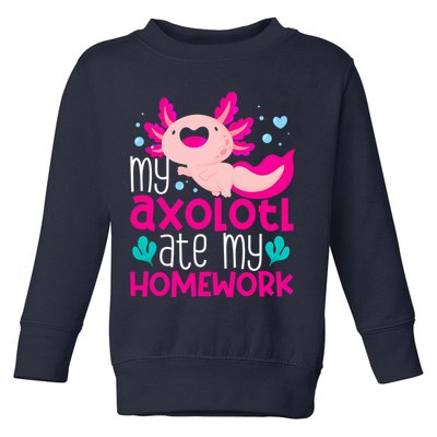 My Axolotl Ate My Homework | Gimmick | Kawaii | Axolotl Toddler Sweatshirt