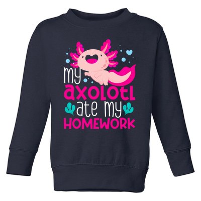 My Axolotl Ate My Homework | Gimmick | Kawaii | Axolotl Toddler Sweatshirt