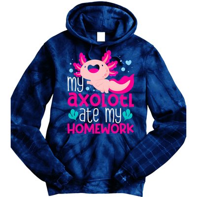 My Axolotl Ate My Homework | Gimmick | Kawaii | Axolotl Tie Dye Hoodie
