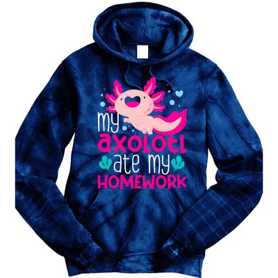 My Axolotl Ate My Homework | Gimmick | Kawaii | Axolotl Tie Dye Hoodie