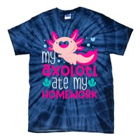 My Axolotl Ate My Homework | Gimmick | Kawaii | Axolotl Tie-Dye T-Shirt