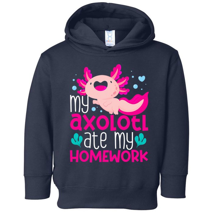 My Axolotl Ate My Homework | Gimmick | Kawaii | Axolotl Toddler Hoodie