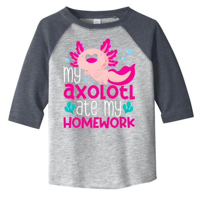 My Axolotl Ate My Homework | Gimmick | Kawaii | Axolotl Toddler Fine Jersey T-Shirt