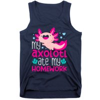 My Axolotl Ate My Homework | Gimmick | Kawaii | Axolotl Tank Top