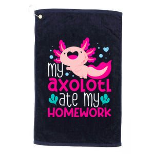 My Axolotl Ate My Homework | Gimmick | Kawaii | Axolotl Platinum Collection Golf Towel