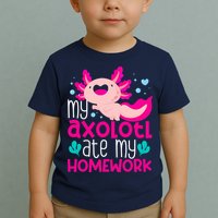 My Axolotl Ate My Homework | Gimmick | Kawaii | Axolotl Toddler T-Shirt