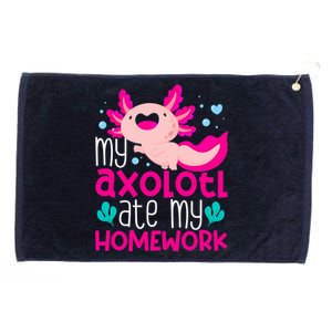 My Axolotl Ate My Homework | Gimmick | Kawaii | Axolotl Grommeted Golf Towel