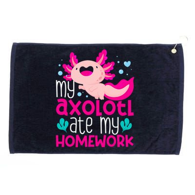 My Axolotl Ate My Homework | Gimmick | Kawaii | Axolotl Grommeted Golf Towel