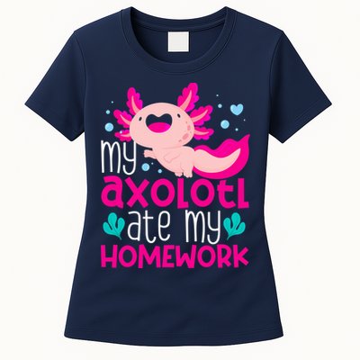 My Axolotl Ate My Homework | Gimmick | Kawaii | Axolotl Women's T-Shirt