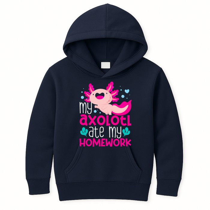 My Axolotl Ate My Homework | Gimmick | Kawaii | Axolotl Kids Hoodie