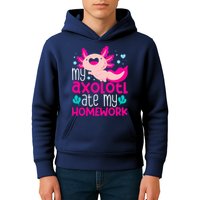 My Axolotl Ate My Homework | Gimmick | Kawaii | Axolotl Kids Hoodie