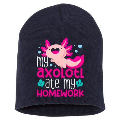 My Axolotl Ate My Homework | Gimmick | Kawaii | Axolotl Short Acrylic Beanie