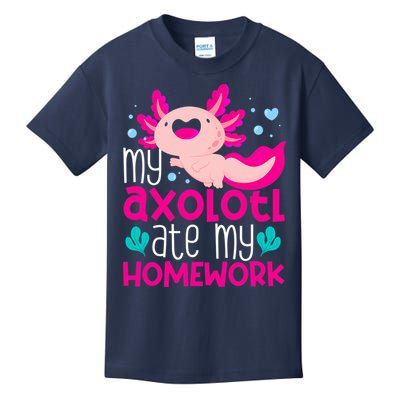 My Axolotl Ate My Homework | Gimmick | Kawaii | Axolotl Kids T-Shirt