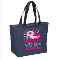 My Axolotl Ate My Homework | Gimmick | Kawaii | Axolotl Zip Tote Bag