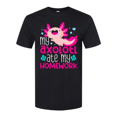 My Axolotl Ate My Homework | Gimmick | Kawaii | Axolotl Softstyle CVC T-Shirt