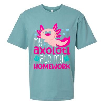 My Axolotl Ate My Homework | Gimmick | Kawaii | Axolotl Sueded Cloud Jersey T-Shirt