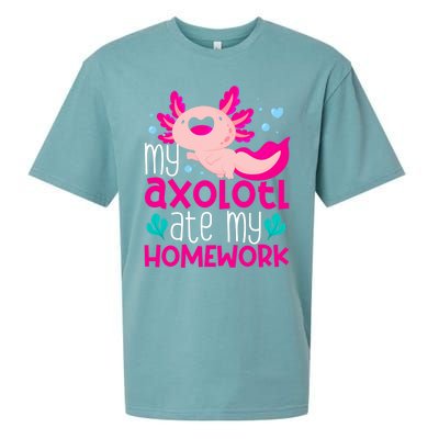 My Axolotl Ate My Homework | Gimmick | Kawaii | Axolotl Sueded Cloud Jersey T-Shirt