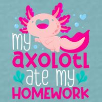 My Axolotl Ate My Homework | Gimmick | Kawaii | Axolotl Sueded Cloud Jersey T-Shirt