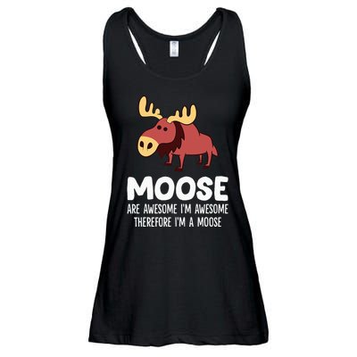 Moose Are Awesome IM Awesome Therefore IM A Moose Ladies Essential Flowy Tank