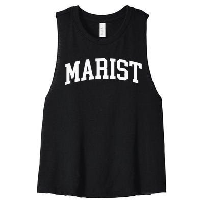 Marist Athletic Arch College University Alumni Women's Racerback Cropped Tank