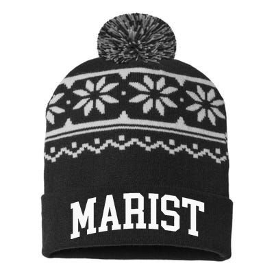 Marist Athletic Arch College University Alumni USA-Made Snowflake Beanie