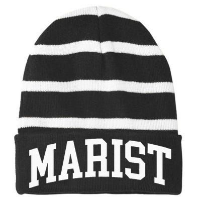 Marist Athletic Arch College University Alumni Striped Beanie with Solid Band