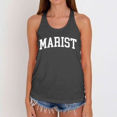 Marist Athletic Arch College University Alumni Women's Knotted Racerback Tank