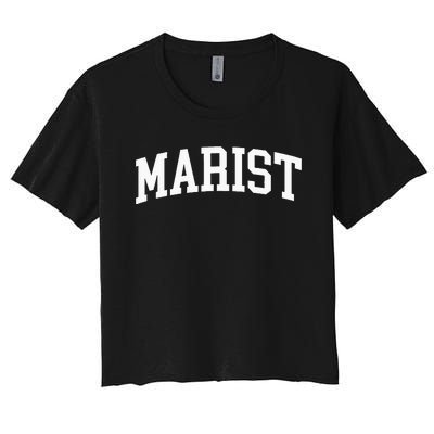 Marist Athletic Arch College University Alumni Women's Crop Top Tee