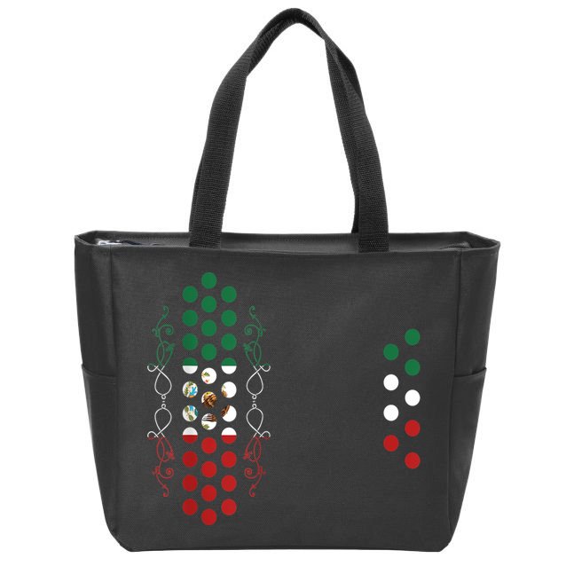 Mexican Air Accordion Player Musician Men Women Zip Tote Bag
