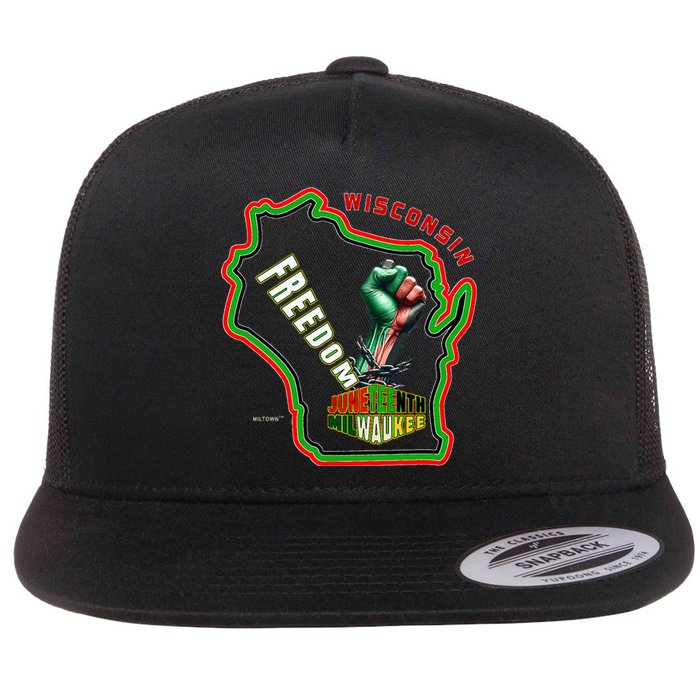 Miltown African American Black History Flat Bill Trucker Hat