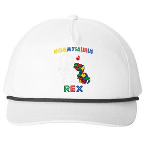 Mommysaurus Autism Awareness Mother's Day Mommy Dinosaur Mom Snapback Five-Panel Rope Hat