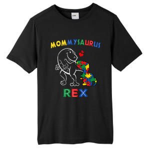 Mommysaurus Autism Awareness Mother's Day Mommy Dinosaur Mom Tall Fusion ChromaSoft Performance T-Shirt