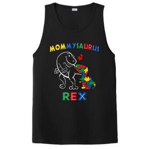 Mommysaurus Autism Awareness Mother's Day Mommy Dinosaur Mom PosiCharge Competitor Tank