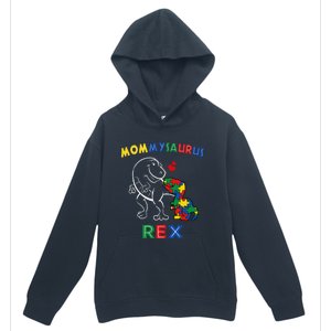 Mommysaurus Autism Awareness Mother's Day Mommy Dinosaur Mom Urban Pullover Hoodie