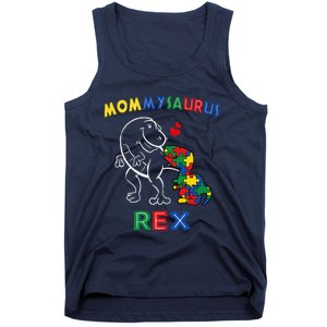 Mommysaurus Autism Awareness Mother's Day Mommy Dinosaur Mom Tank Top