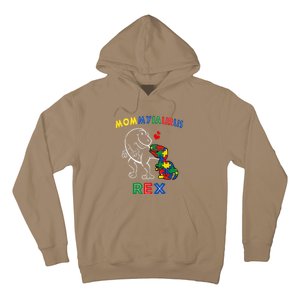 Mommysaurus Autism Awareness Mother's Day Mommy Dinosaur Mom Hoodie