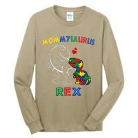 Mommysaurus Autism Awareness Mother's Day Mommy Dinosaur Mom Tall Long Sleeve T-Shirt