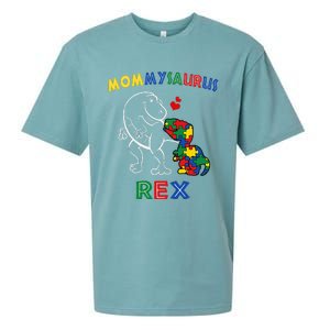 Mommysaurus Autism Awareness Mother's Day Mommy Dinosaur Mom Sueded Cloud Jersey T-Shirt