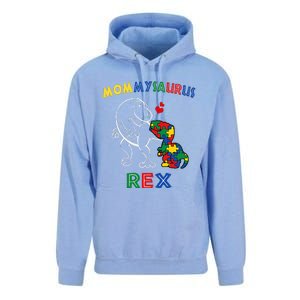 Mommysaurus Autism Awareness Mother's Day Mommy Dinosaur Mom Unisex Surf Hoodie