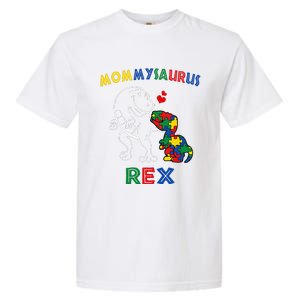 Mommysaurus Autism Awareness Mother's Day Mommy Dinosaur Mom Garment-Dyed Heavyweight T-Shirt