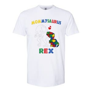 Mommysaurus Autism Awareness Mother's Day Mommy Dinosaur Mom Softstyle CVC T-Shirt